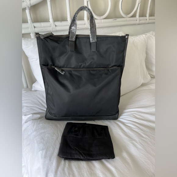 ATM Anthony Thomas Melillo Black Nylon Leather Backpack Tote Unisex NWT main image 6